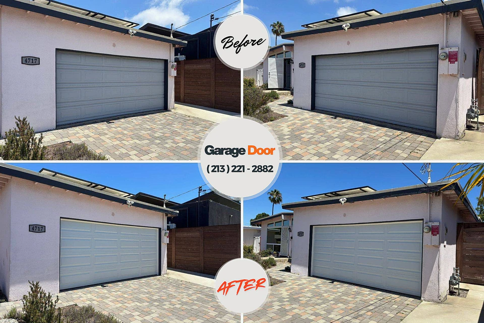 Before and after: garage door repair Old Forge, PA